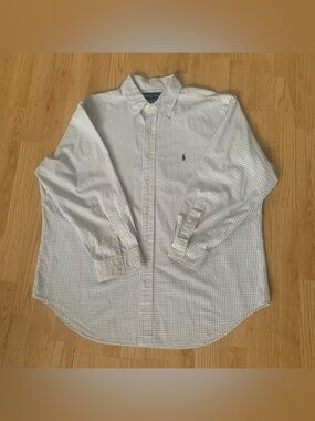 Ralph Lauren Classic Fit 100% cotton Button-Down Plaid Shirt Long Sleeve  32-33